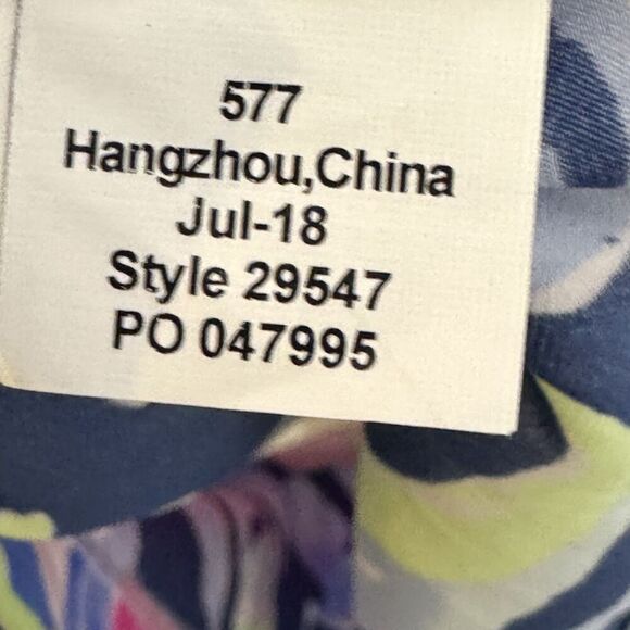 Lilly Pulitzer Ariele Romper High Tide Medium Beaded Long Sleeve Floral - Picture 10 of 11